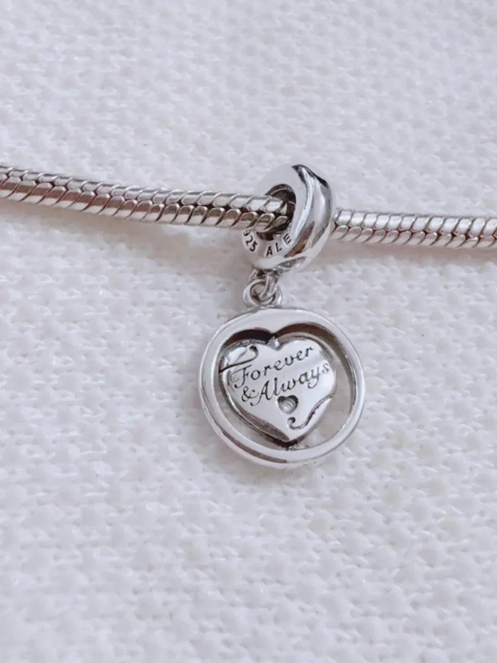 Soulmate Spinning Silver Dangle Charm For Pandora Bracelet Necklace